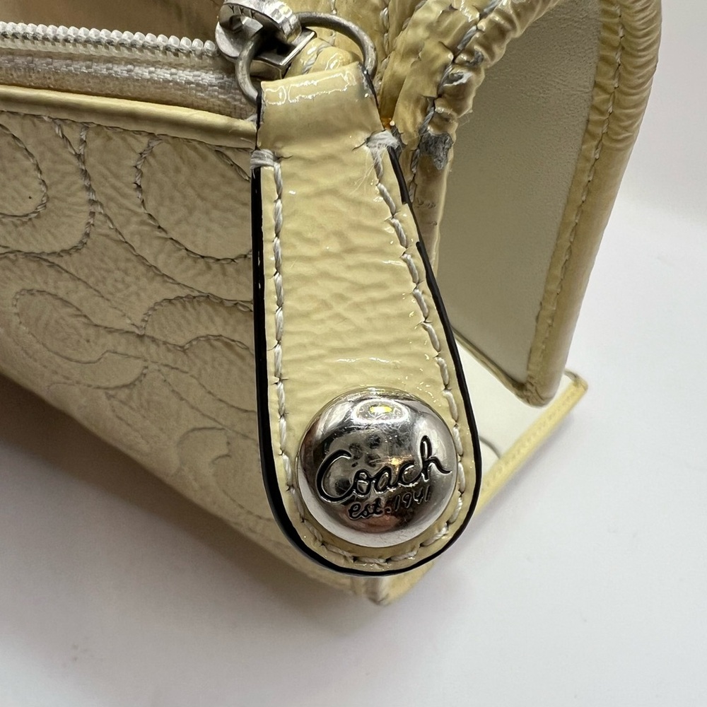 Coach Cream Embossed Wallet - Picture 10 of 10